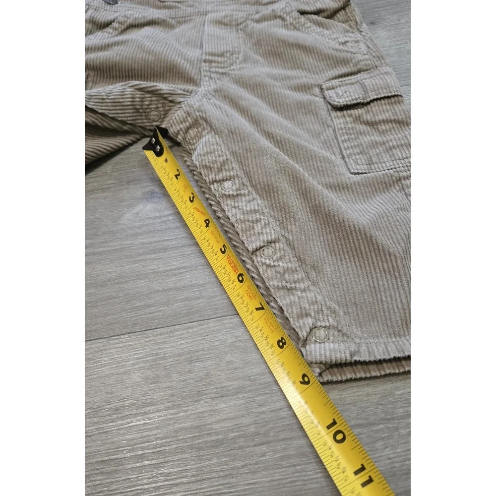 OshKosh B'gosh Vintage Brown Corduroy Vestbak Overalls Size 18M Cargo Bib